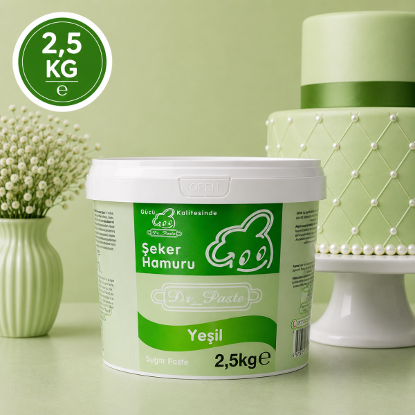 Dr-Paste Şeker Hamuru Yeşil 2,5 KG