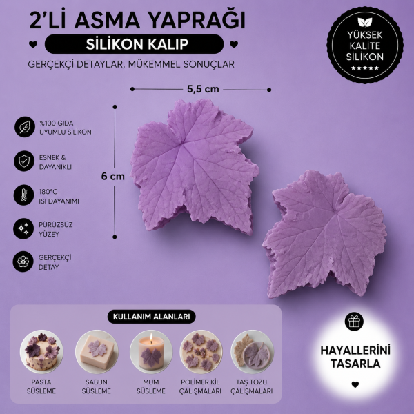 Silikon Kalıp Asma Yaprağı 2