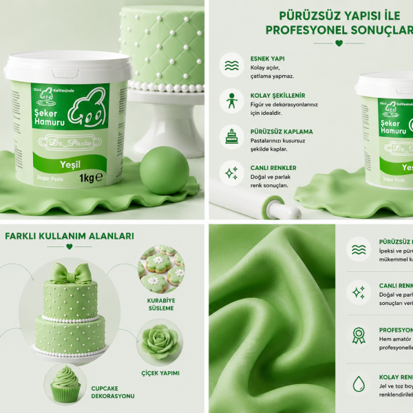 Alternative view of Dr-Paste Şeker Hamuru Yeşil 1KG