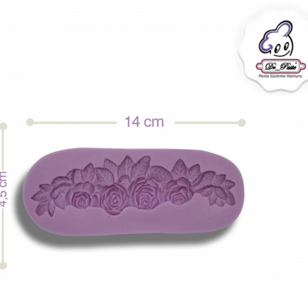Silikon Kalıp 4'lü Gül Bordür