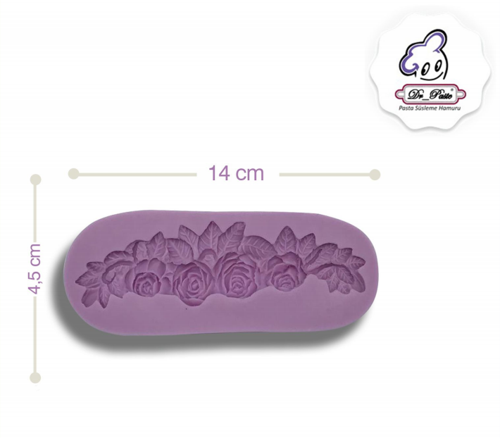 Silikon Kalıp 4'lü Gül Bordür