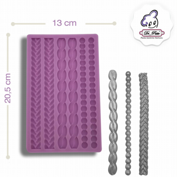 Silikon Kalıp 6'lı Örgü Zincir