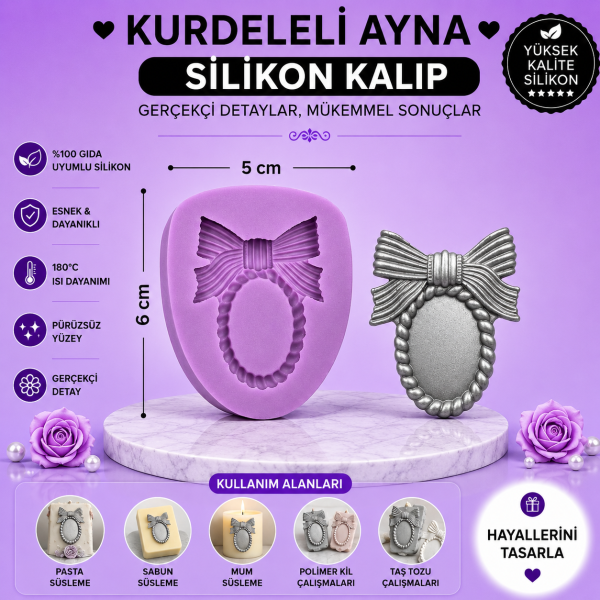 Silikon Kalıp Kurdaleli Ayna