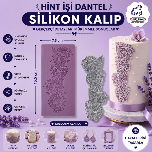 Silikon Kalıp Hint İşi Dantel