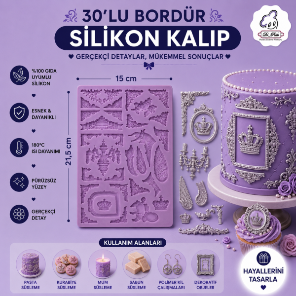 Silikon Kalıp 30'lu Bordür