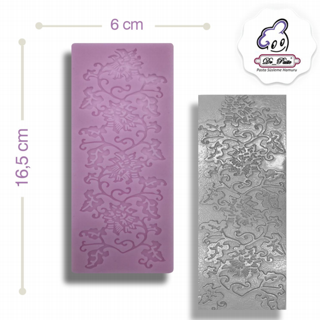 Silikon Kalıp Yapraklı Dantel