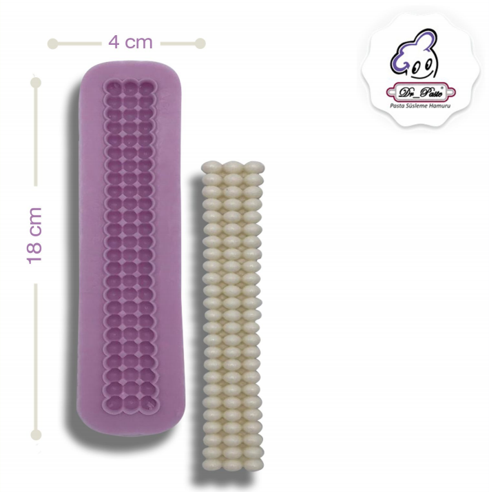 Silikon Kalıp Boncuklu Yan Dekor