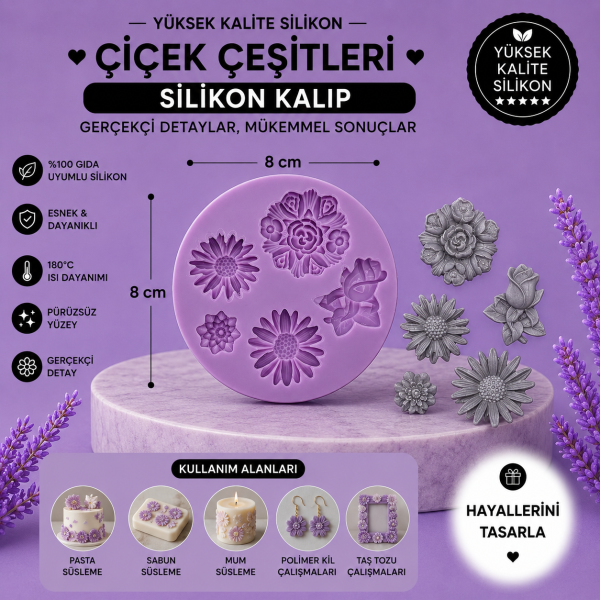 Silikon Kalıp Çiçek Çeşitleri