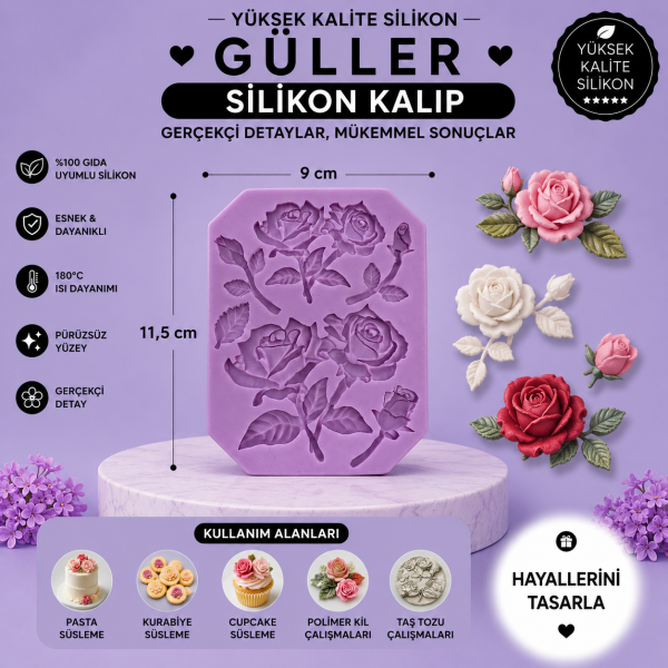 Silikon Kalıp Güller
