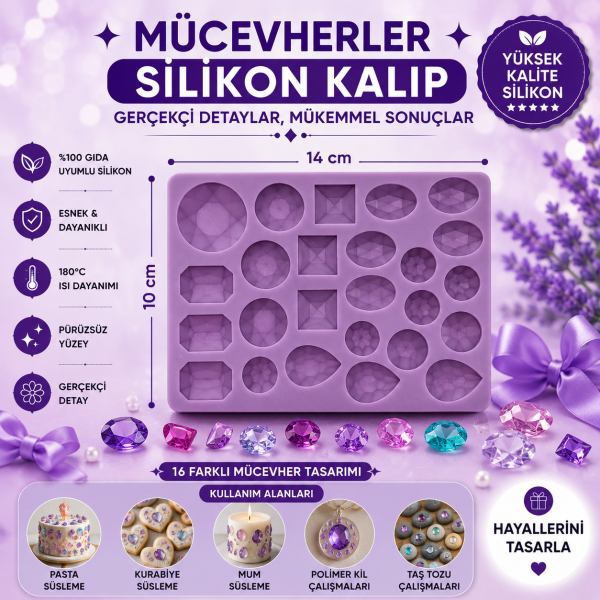 Silikon Kalıp Mücevherler