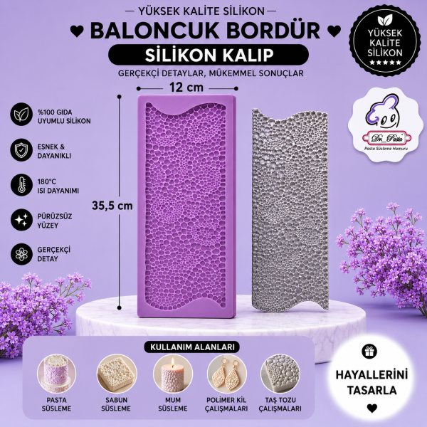 Silikon Kalıp Baloncuk Bordür