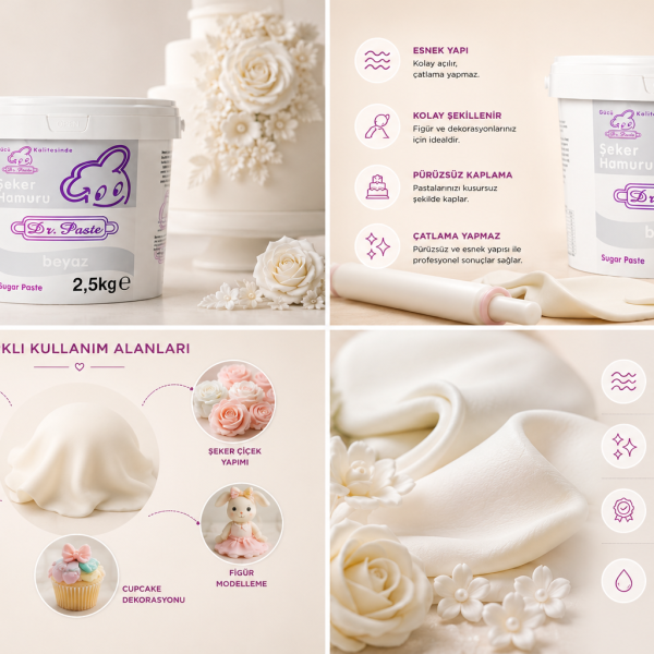 Alternative view of Dr-Paste Şeker Hamuru Beyaz 2,5 KG