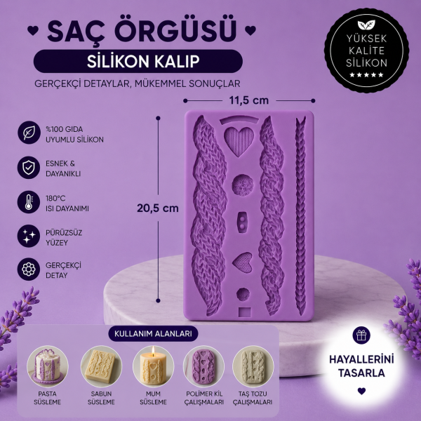 Silikon Kalıp Saç Örgüsü