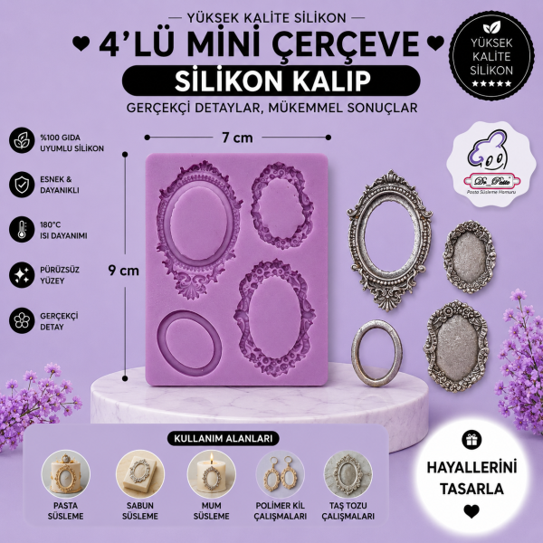 Silikon Kalıp 4'lü Mini Çerçeve