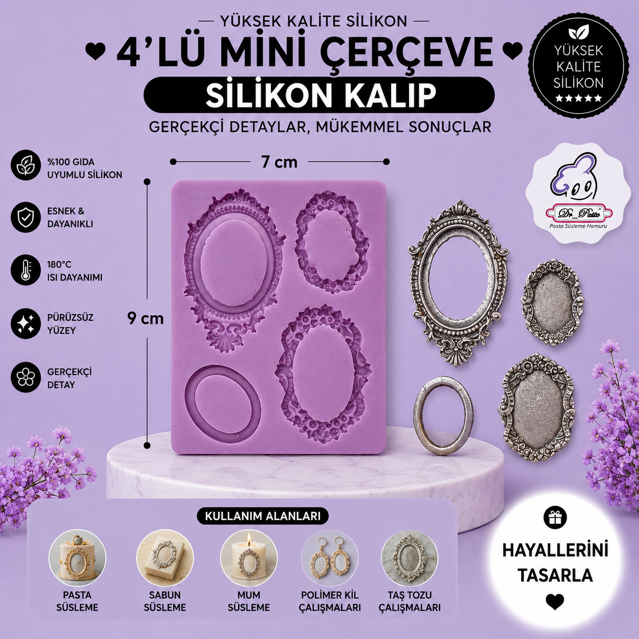 Silikon Kalıp 4'lü Mini Çerçeve