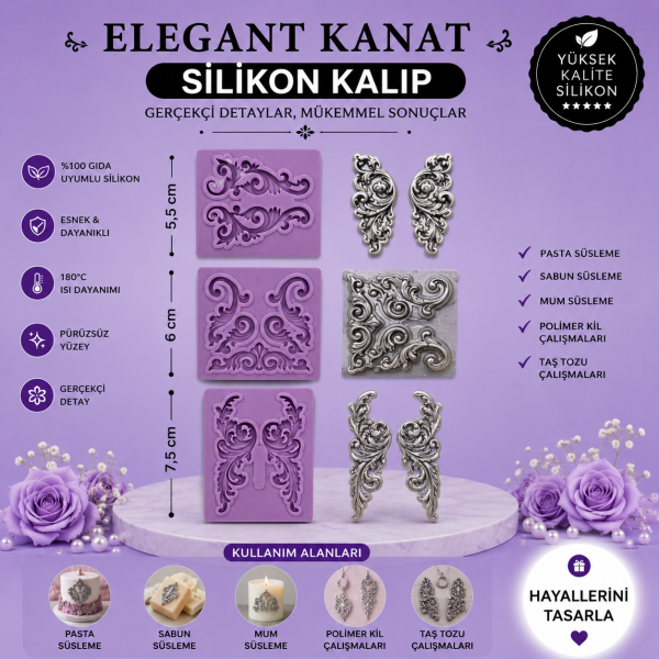 Silikon Kalıp Elegant Kanat