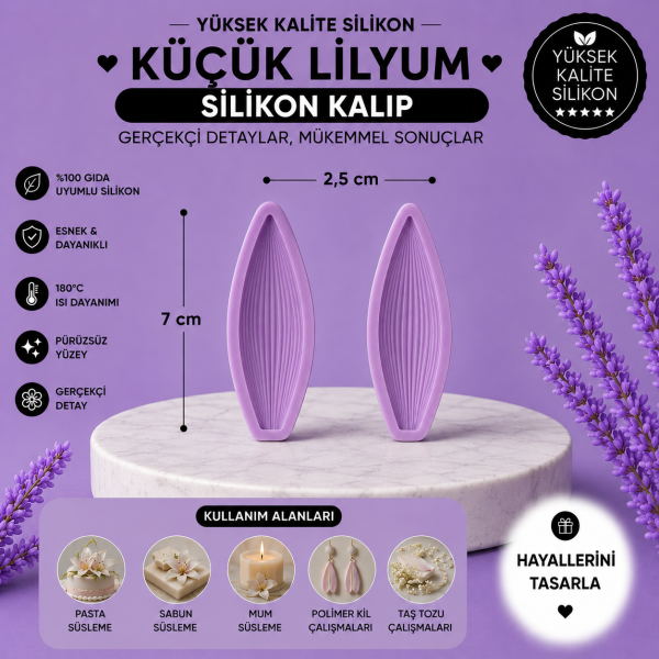 Silikon Kalıp Küçük Lilyum