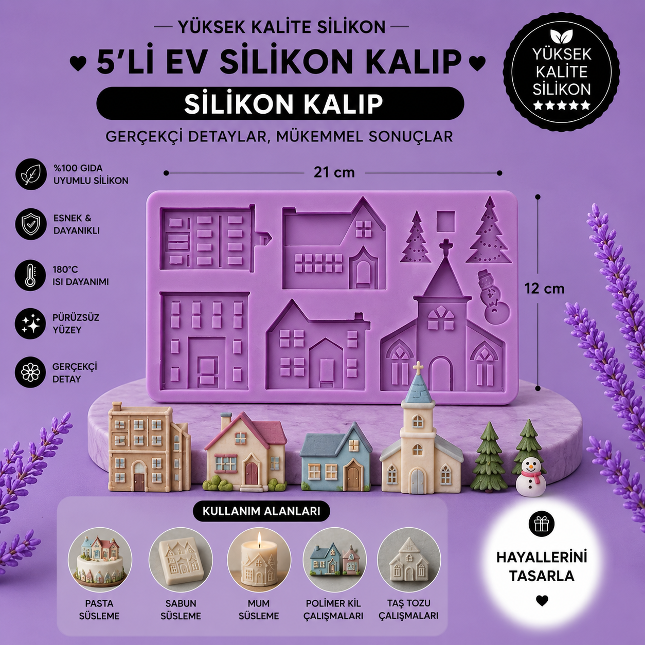 Silikon Kalıp 5'li Ev
