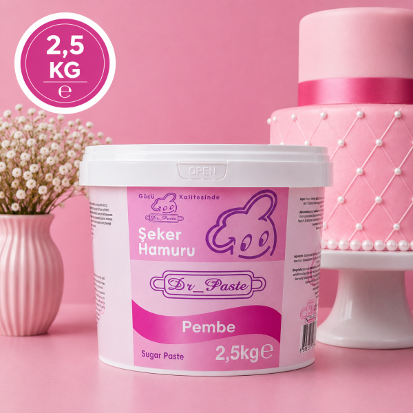 Dr-Paste Şeker Hamuru Pembe 2,5 KG