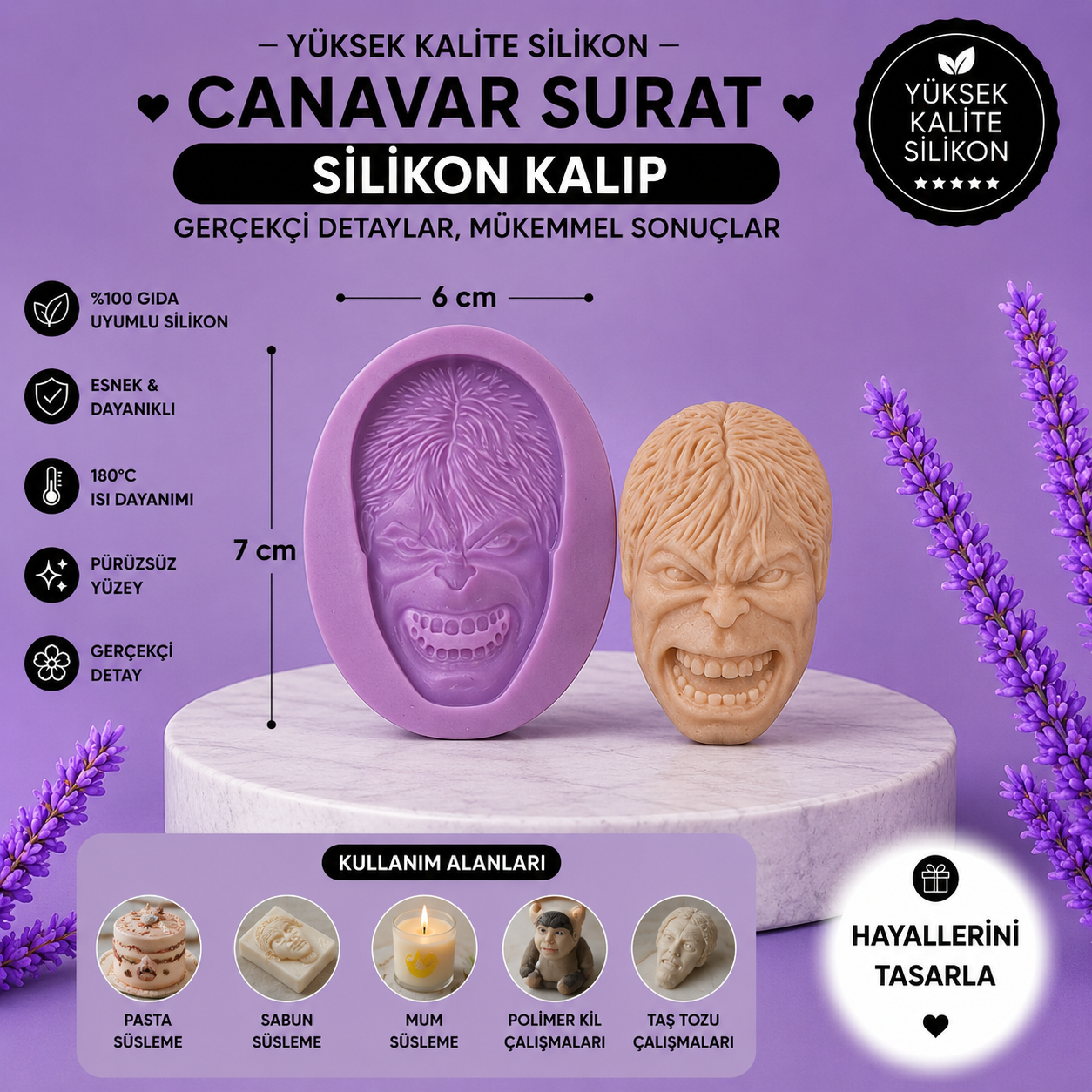 Silikon Kalıp Canavar Surat