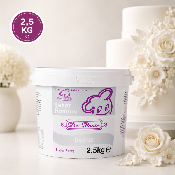 Dr-Paste Şeker Hamuru Beyaz 2,5 KG