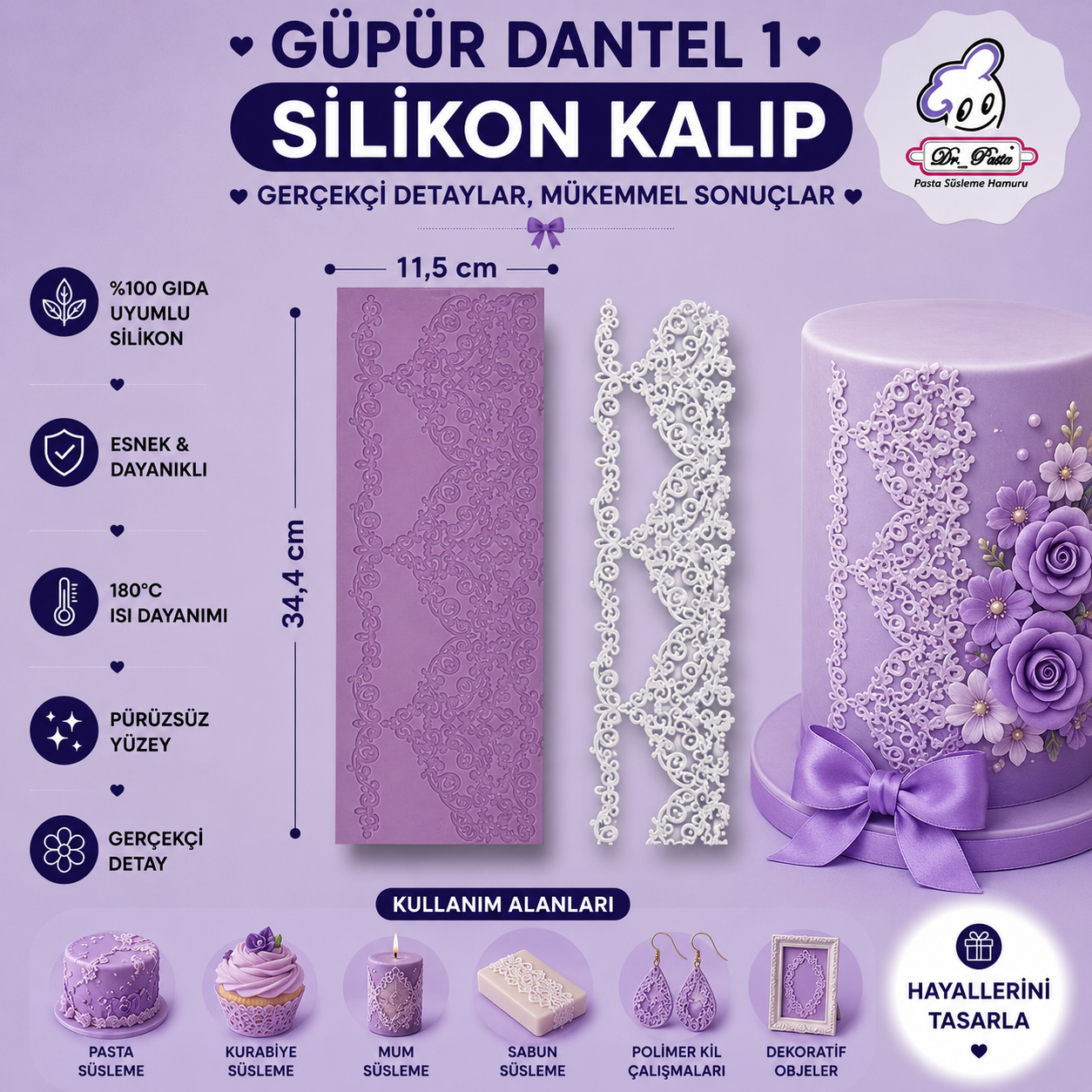 Silikon Kalıp Güpür Dantel 1