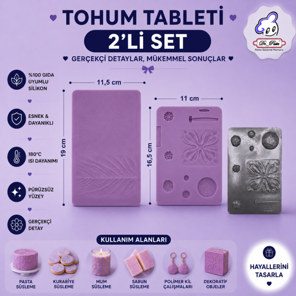 Silikon Kalıp Tohum Tableti 2'li Set