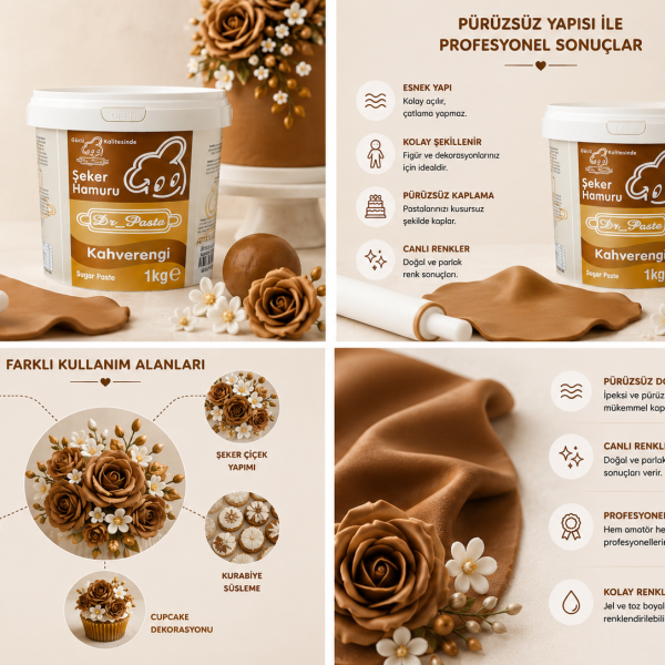 Alternative view of Dr-Paste Şeker Hamuru Kahverengi 1KG