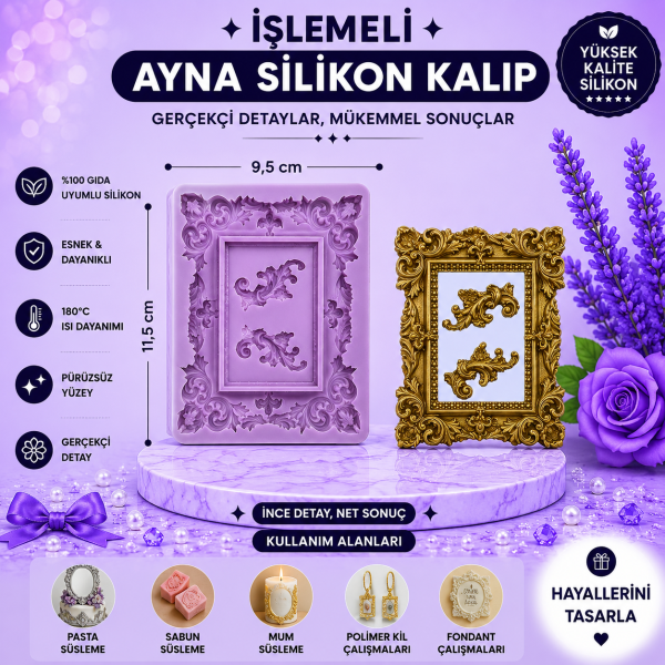 Silikon Kalıp İşlemeli Ayna