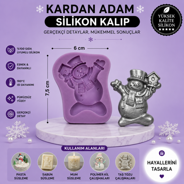 Silikon Kalıp Kardan Adam