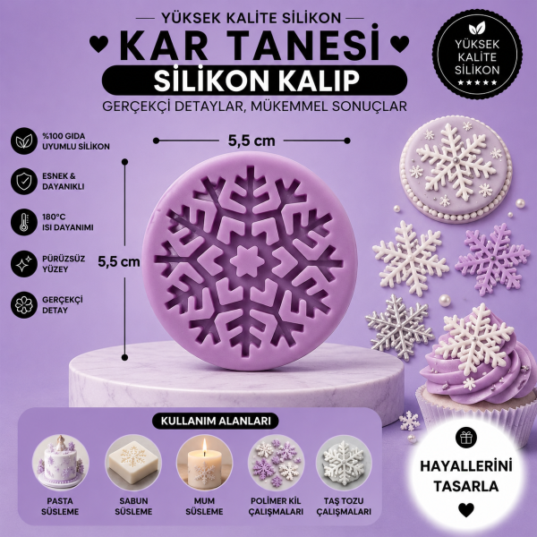 Silikon Kalıp Kar Tanesi