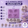 Silikon Kalıp 4'lü Ayrıntılı Broş