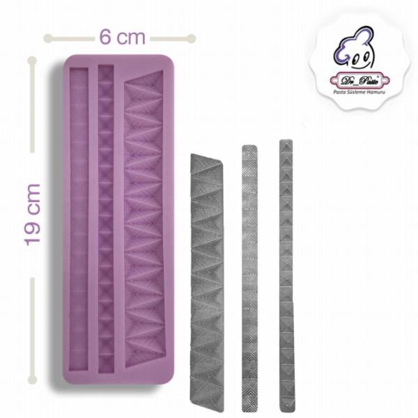 Silikon Kalıp 3'lü Piramit Zincir