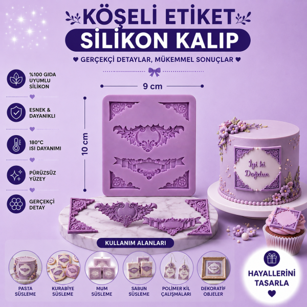 Silikon Kalıp Köşeli Etiket