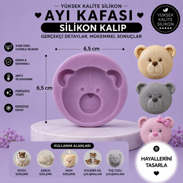 Silikon Kalıp Ayı Kafası