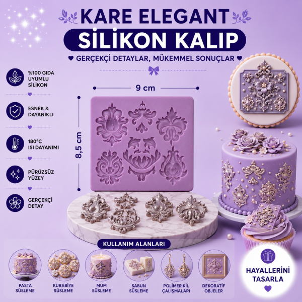 Silikon Kalıp Kare Elegant