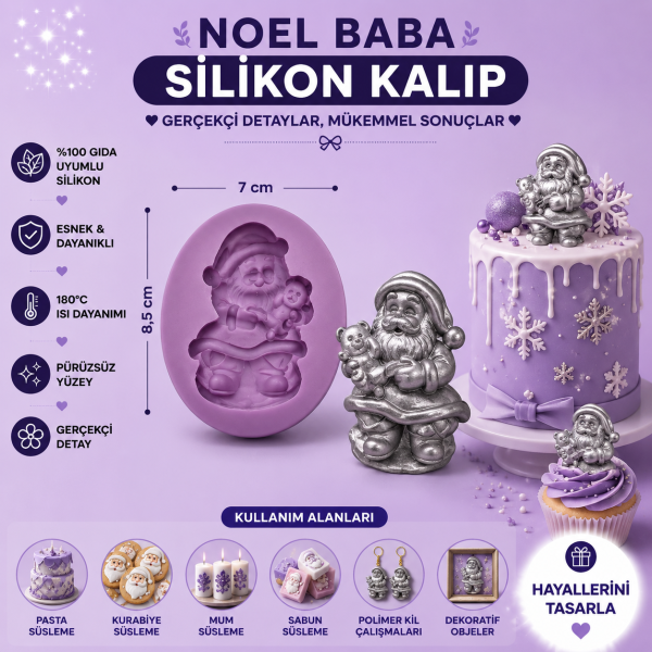 Silikon Kalıp Noel Baba