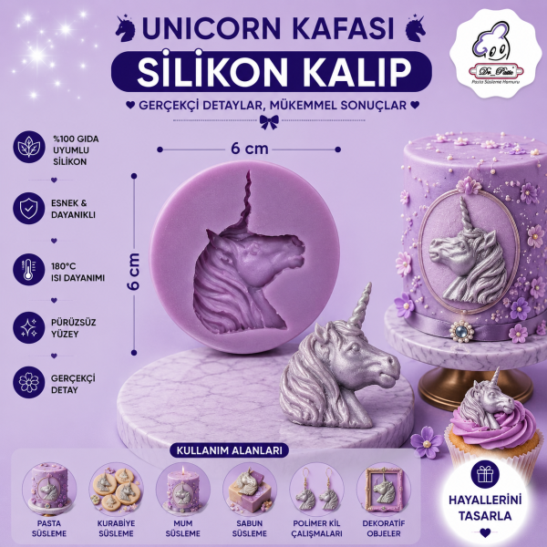 Silikon Kalıp Unicorn Kafası