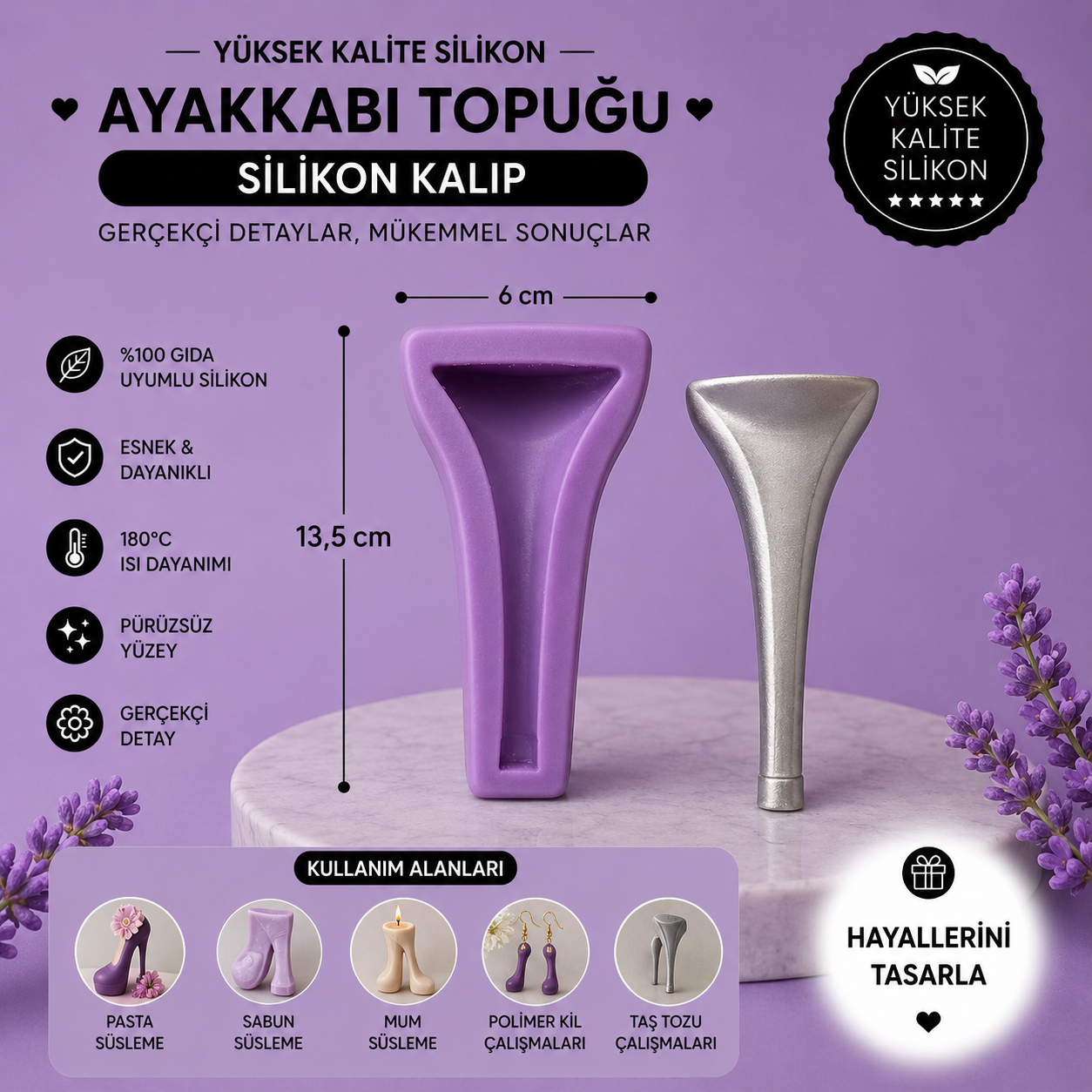Silikon Kalıp Ayakkabı Topuğu