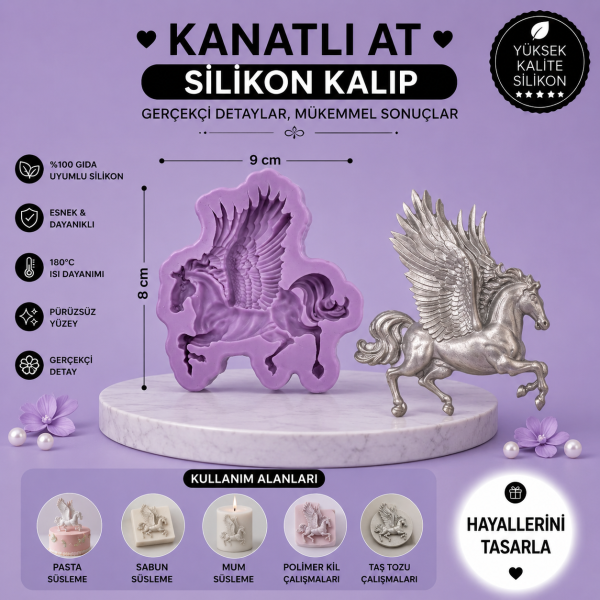 Silikon Kalıp Kanatlı At