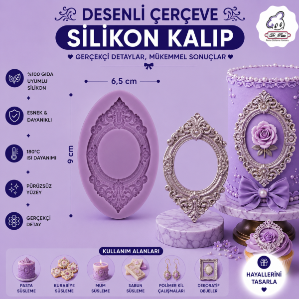 Silikon Kalıp Desenli Çerçeve