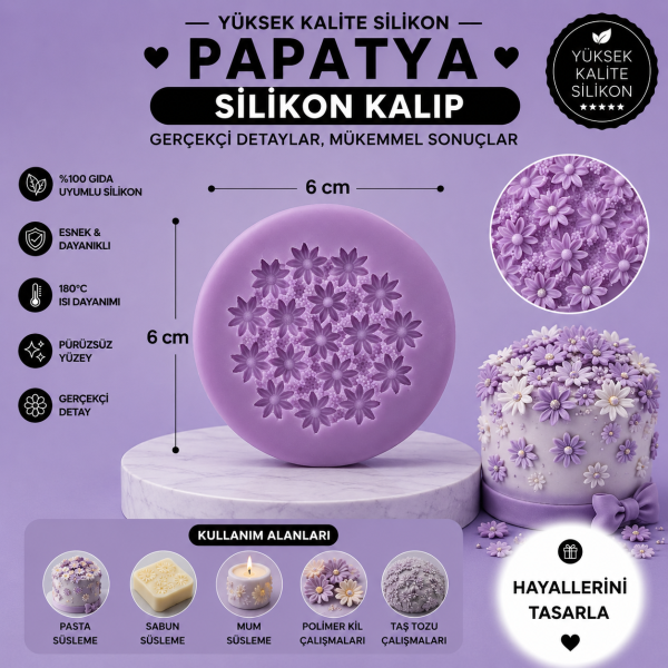 Silikon Kalıp Papatya