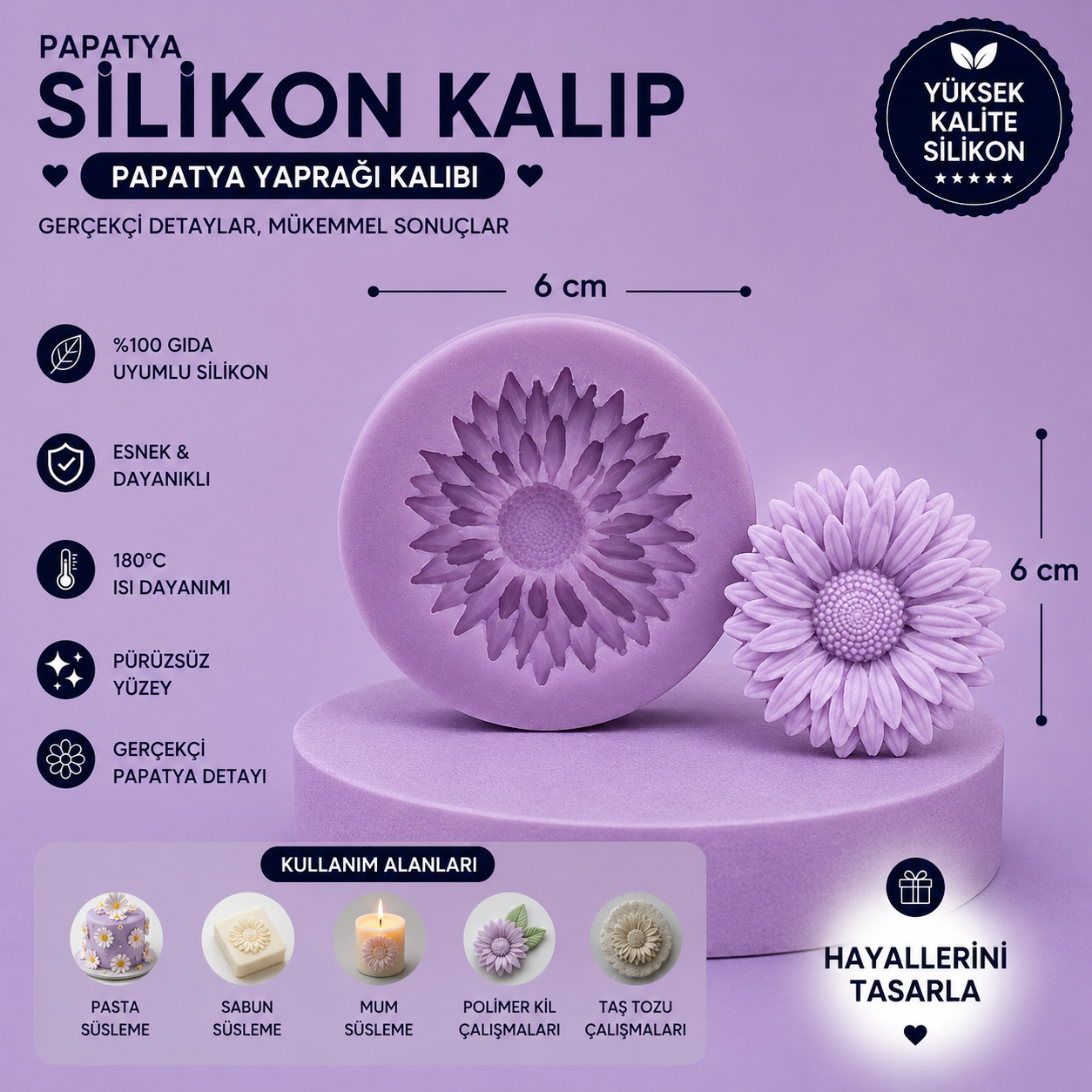 Silikon Kalıp Papatya