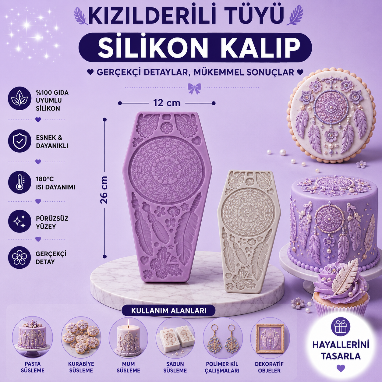 Silikon Kalıp Kızılderili Tüyü