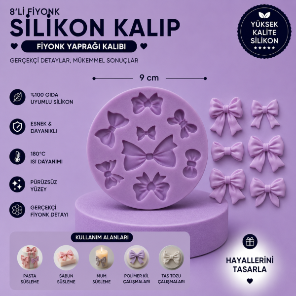 Silikon Kalıp 8'li Fiyonk