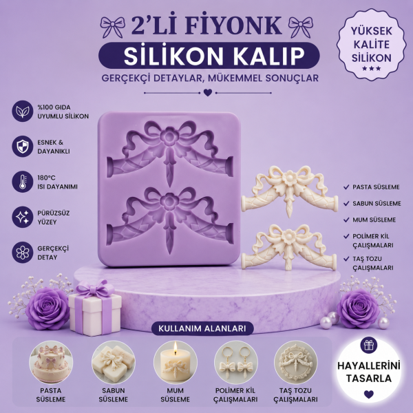 Silikon Kalıp 2'li Fiyonk