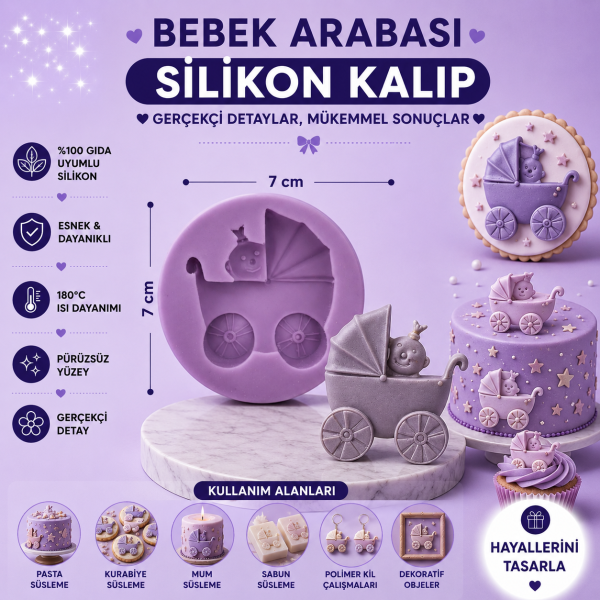 Silikon Kalıp Bebek Arabası