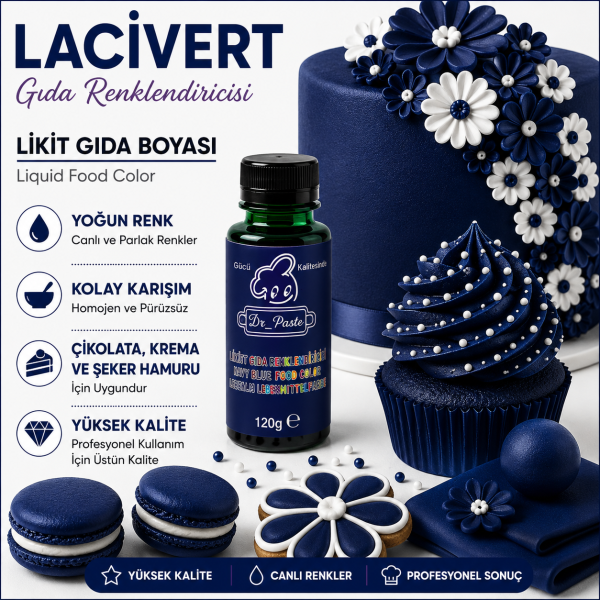 Dr-Paste Gıda Boyası Lacivert 120 GR