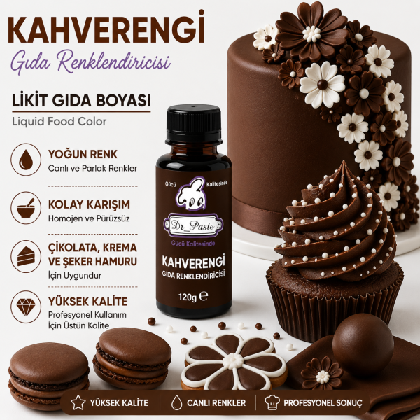 Dr-Paste Gıda Boyası Kahverengi 120 GR