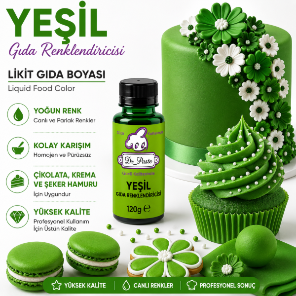 Gıda Boyası Yeşil 120 GR